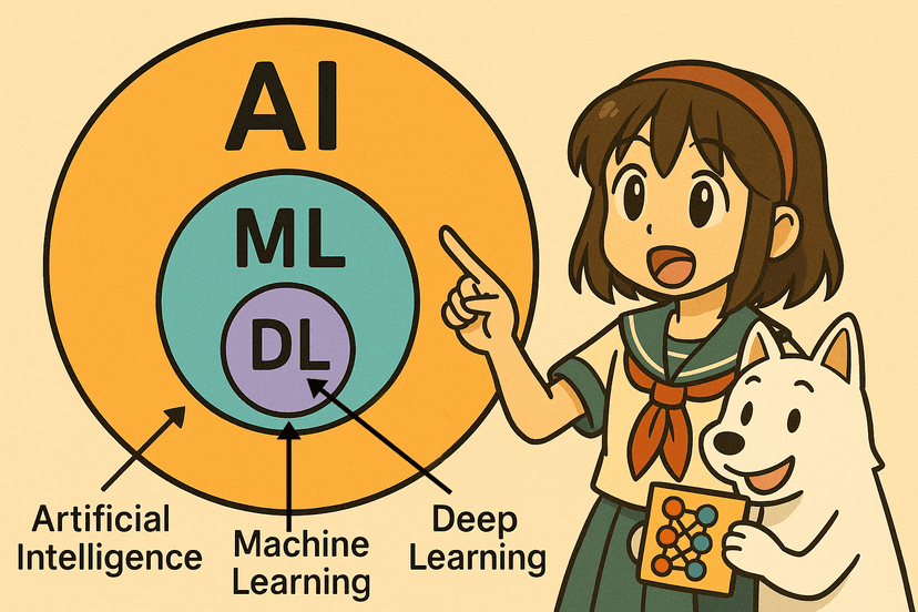 AI, ML, and DL relationship diagram
