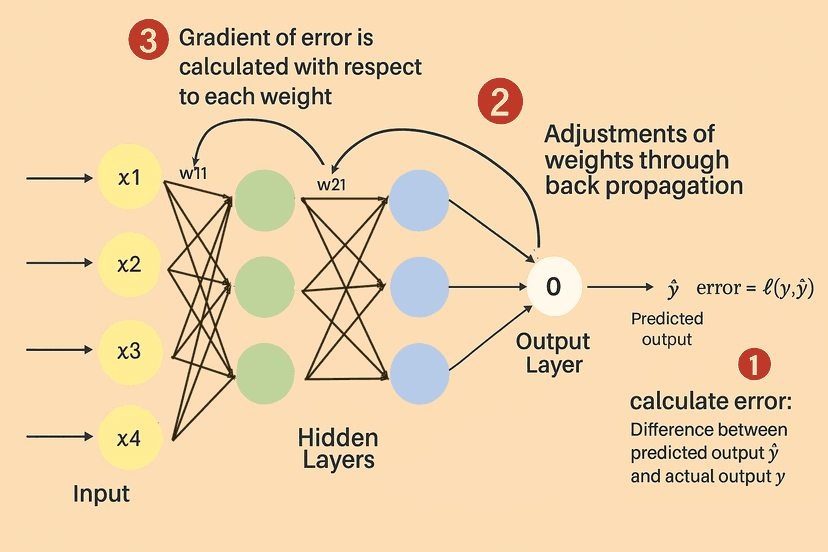 Gradient descent optimization process