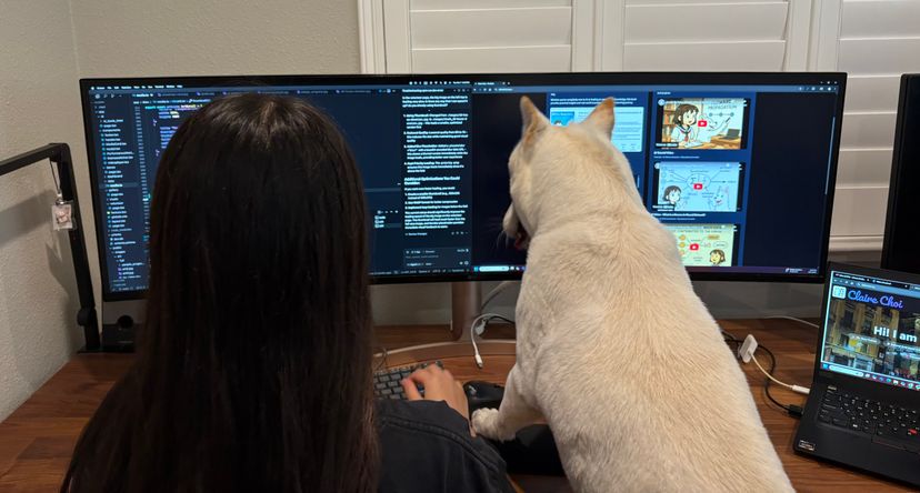 Claire Choi with Poby