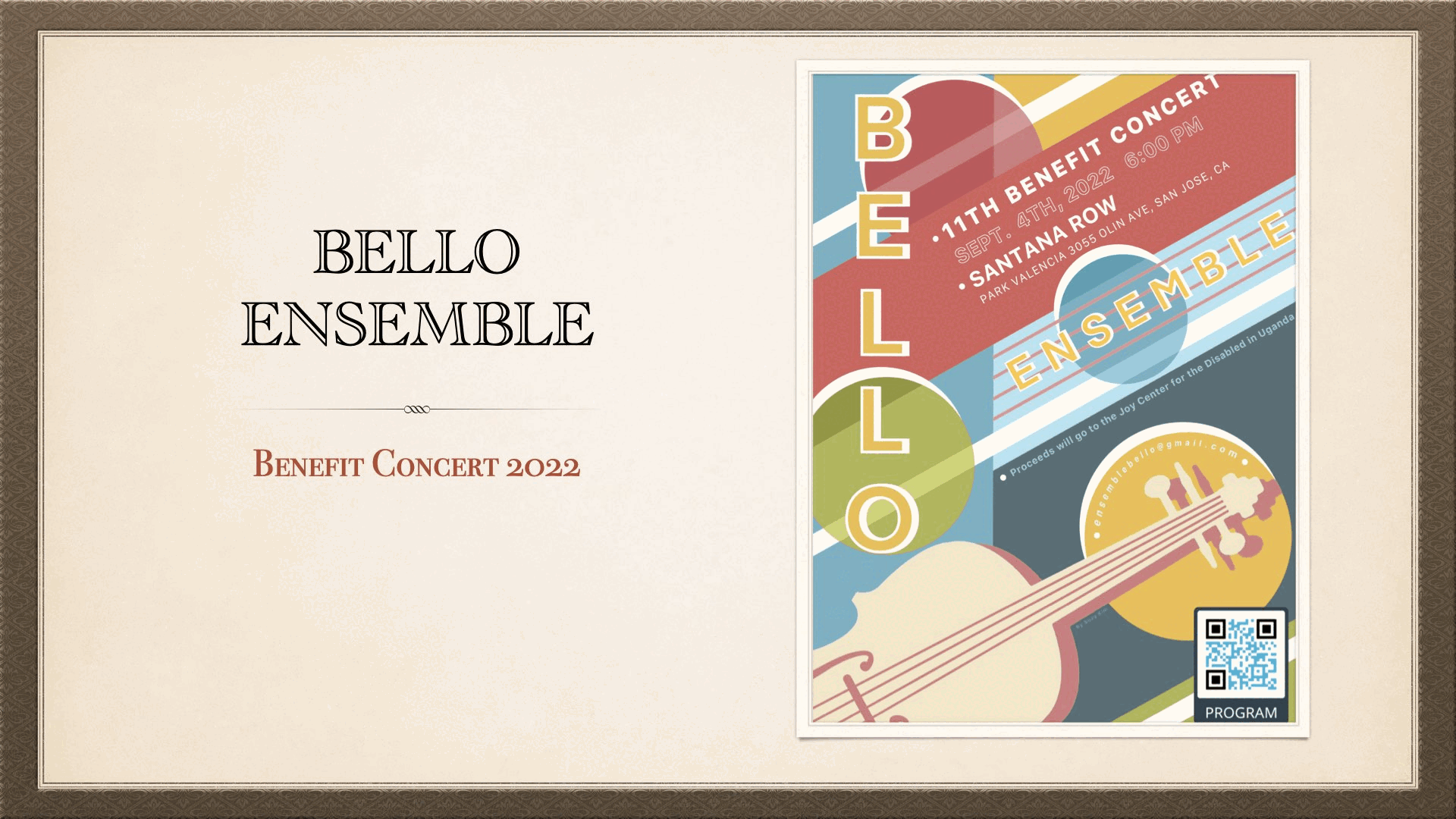 Bello Ensemble Benefit Concert 2022