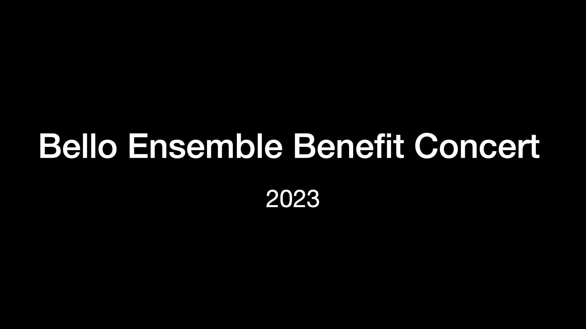 Bello Ensemble Benefit Concert 2023