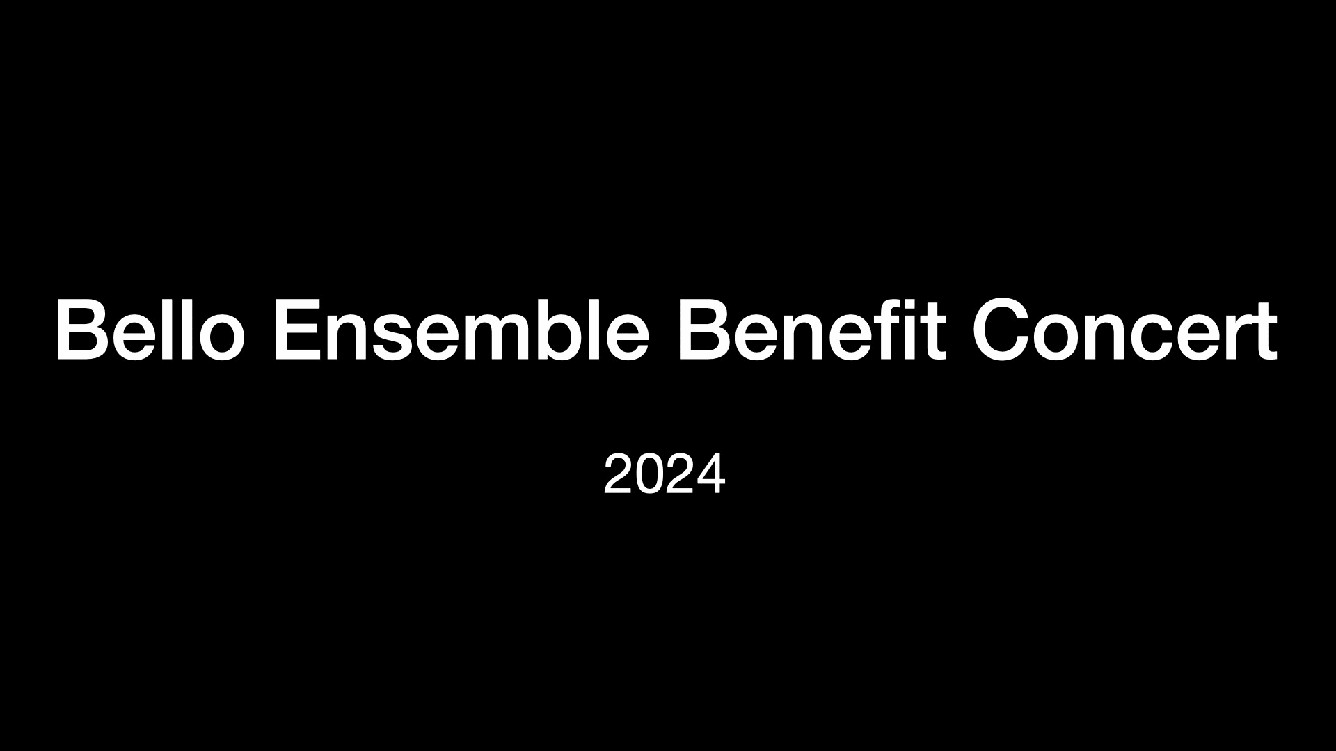 Bello Ensemble Benefit Concert 2024